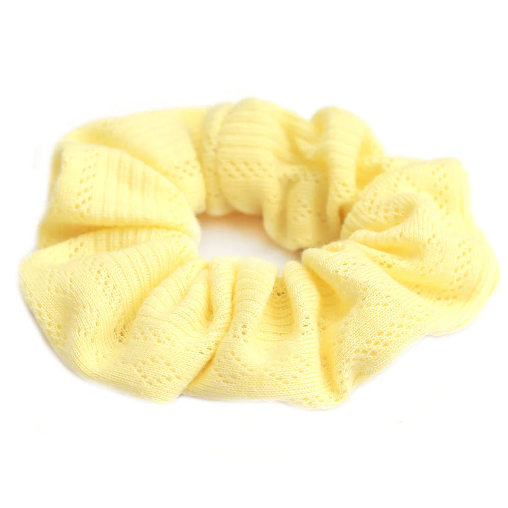 Scrunchie jersey geel