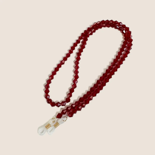 Sunglass chain wine red