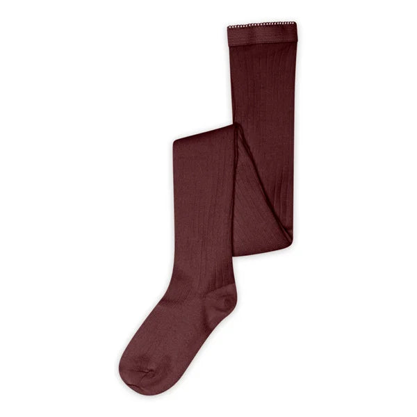 MP Denmark cotton rib tights grape skin