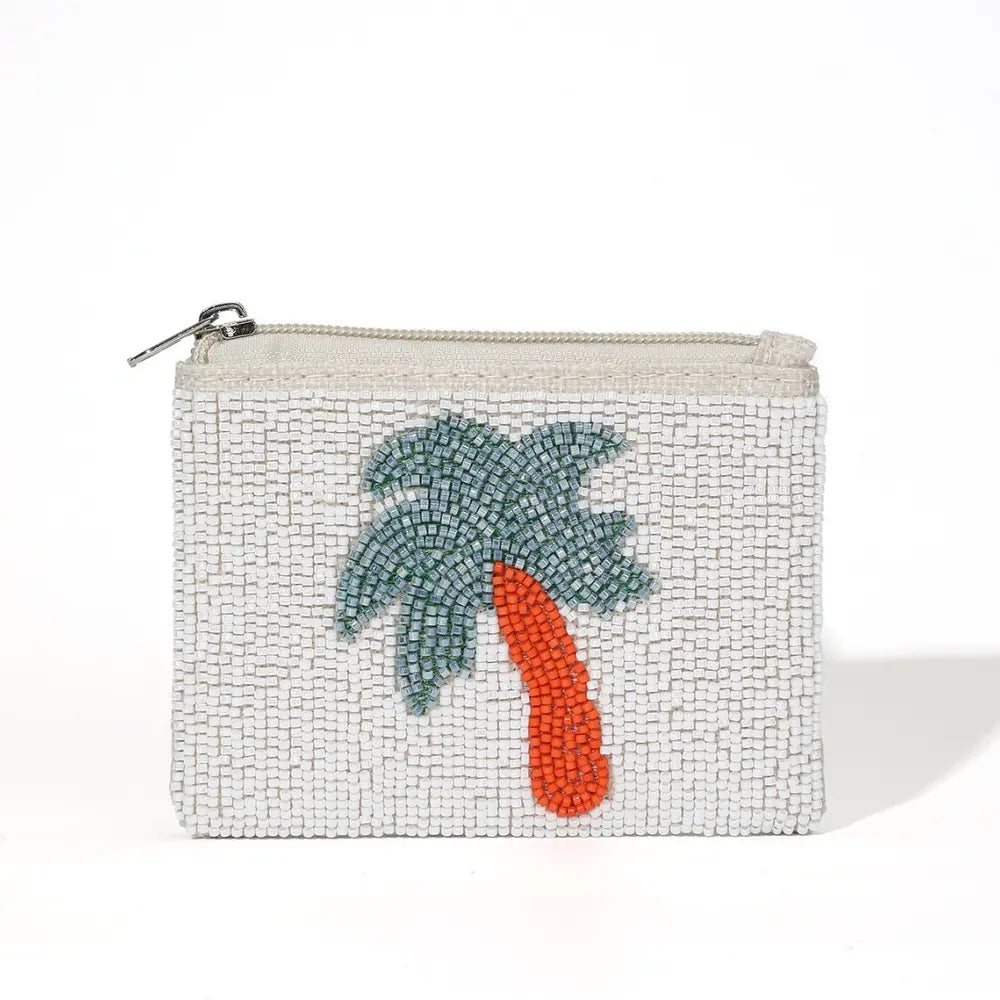 Palm tree woven wallet