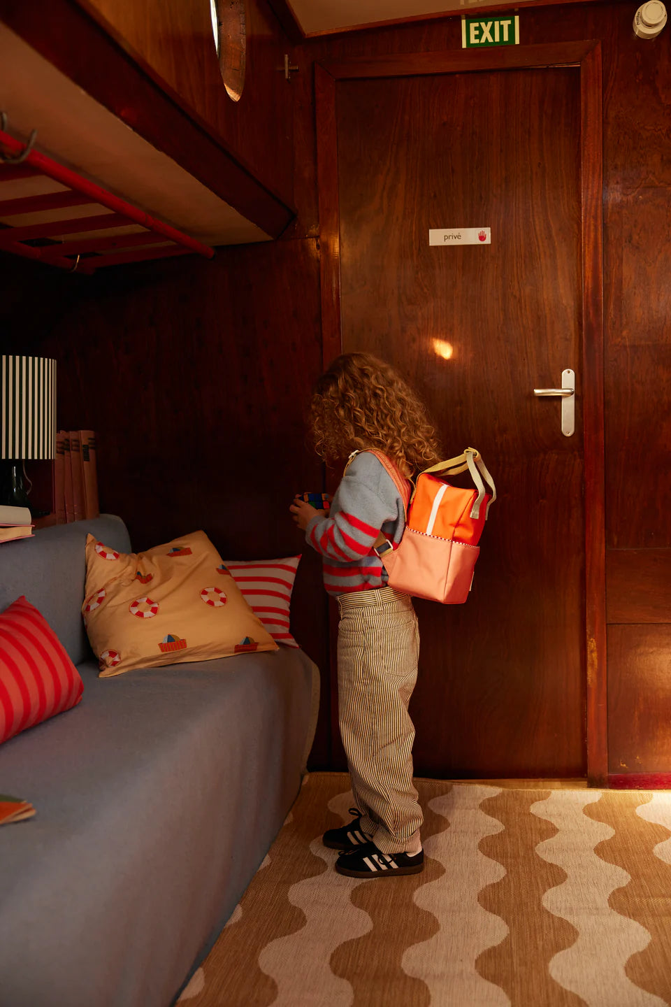 Sticky lemon backpack small colourblocking orange pink