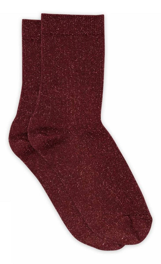 MP Denmark celeste glitter socks wine red