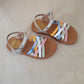 POM D'API - sandaal plagette lux - platine multi