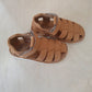 POM D'API - sandaal waff papy - nubuck camel