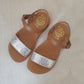 POM D'API - sandaal plagette buckle tao - camel gold
