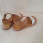 POM D'API - sandaal plagette buckle tao - camel gold