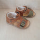NATURINO - stapsandaal quarzo - cognac stone