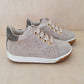 FALCOTTO - stapsneaker adam - suede lizard/platinum kaki