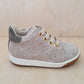 FALCOTTO - stapsneaker adam - suede lizard/platinum kaki