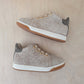 FALCOTTO - stapsneaker adam - suede lizard/platinum kaki