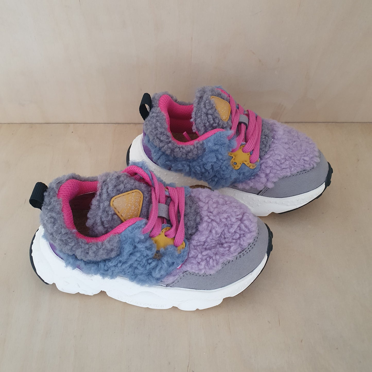 NATURINO - sneakers flower - fur celeste lilac