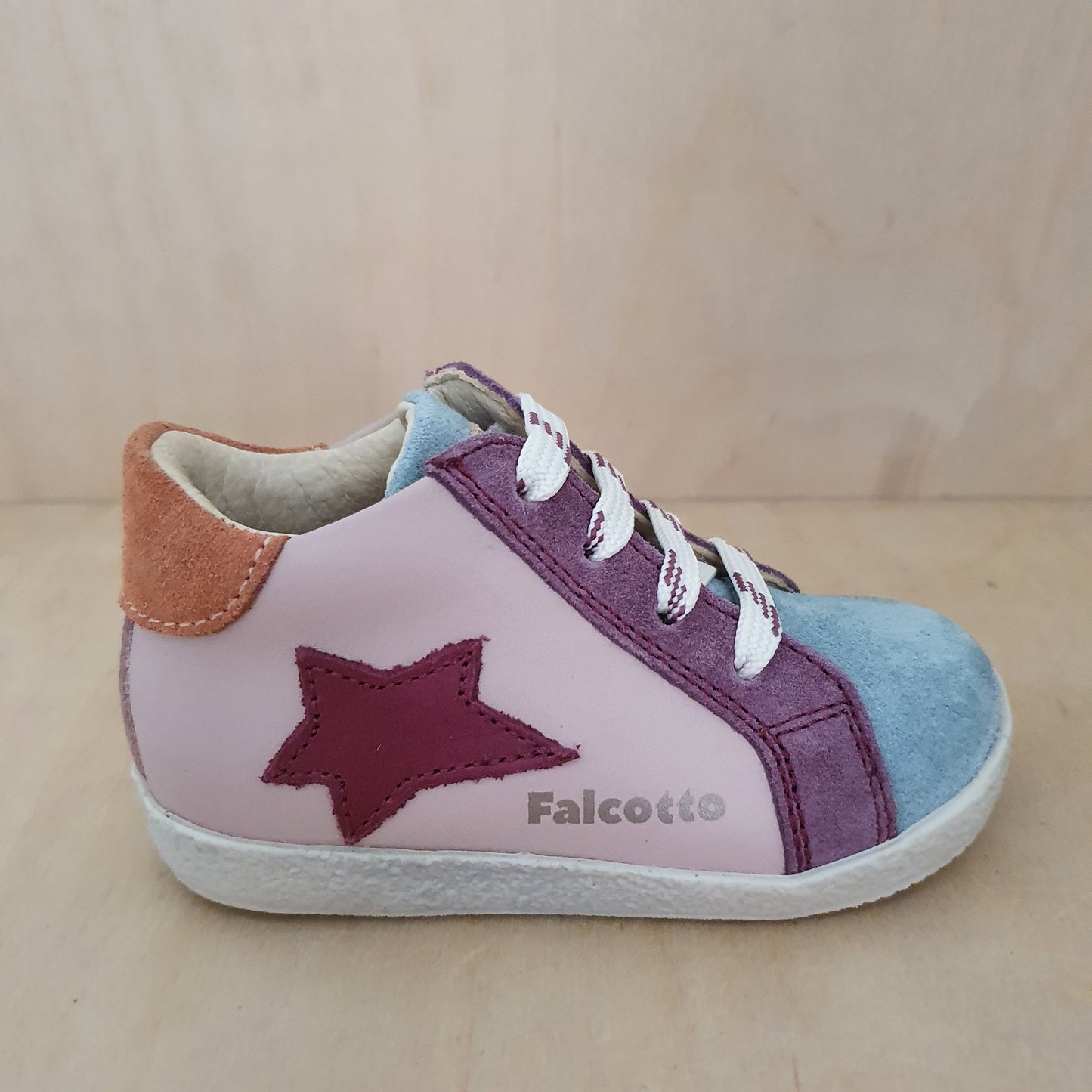 FALCOTTO - stapsneaker alnoite high - eyelets artic cipria