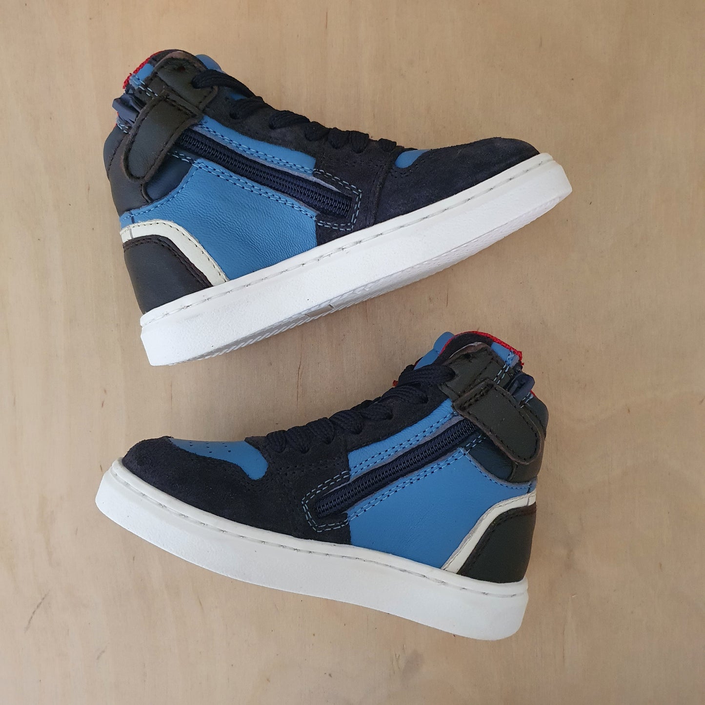HIP - hightop sneaker - licht en donkerblauw
