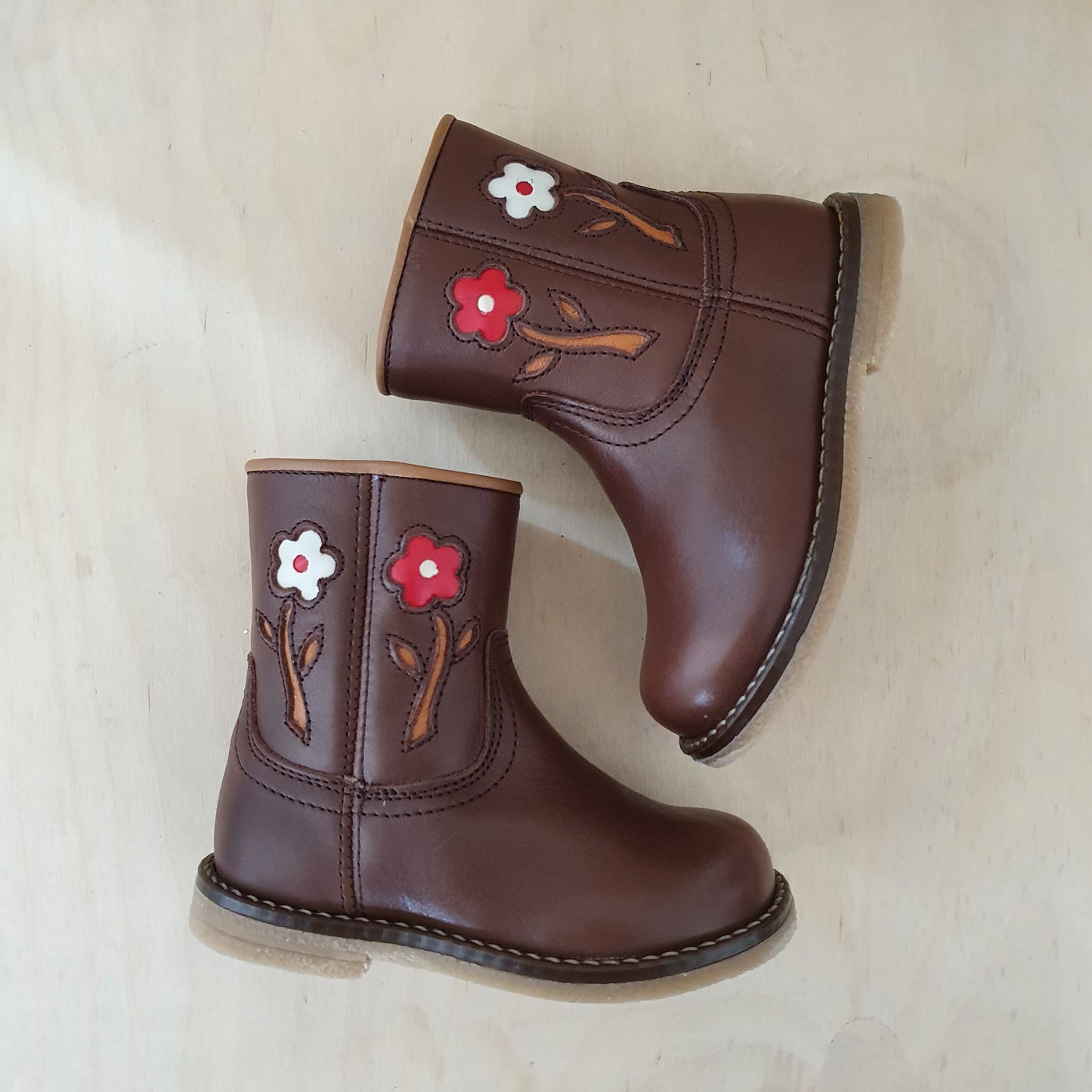 HIP - boots flower donkerbruin