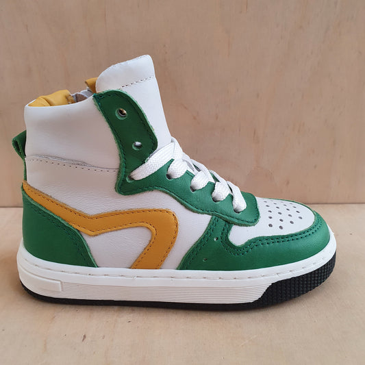 HIP - hightop sneaker - groen en geel