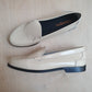 dames loafer - beige lakleder