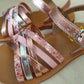POM D'API - sandaal plagette lux - terracotta multi