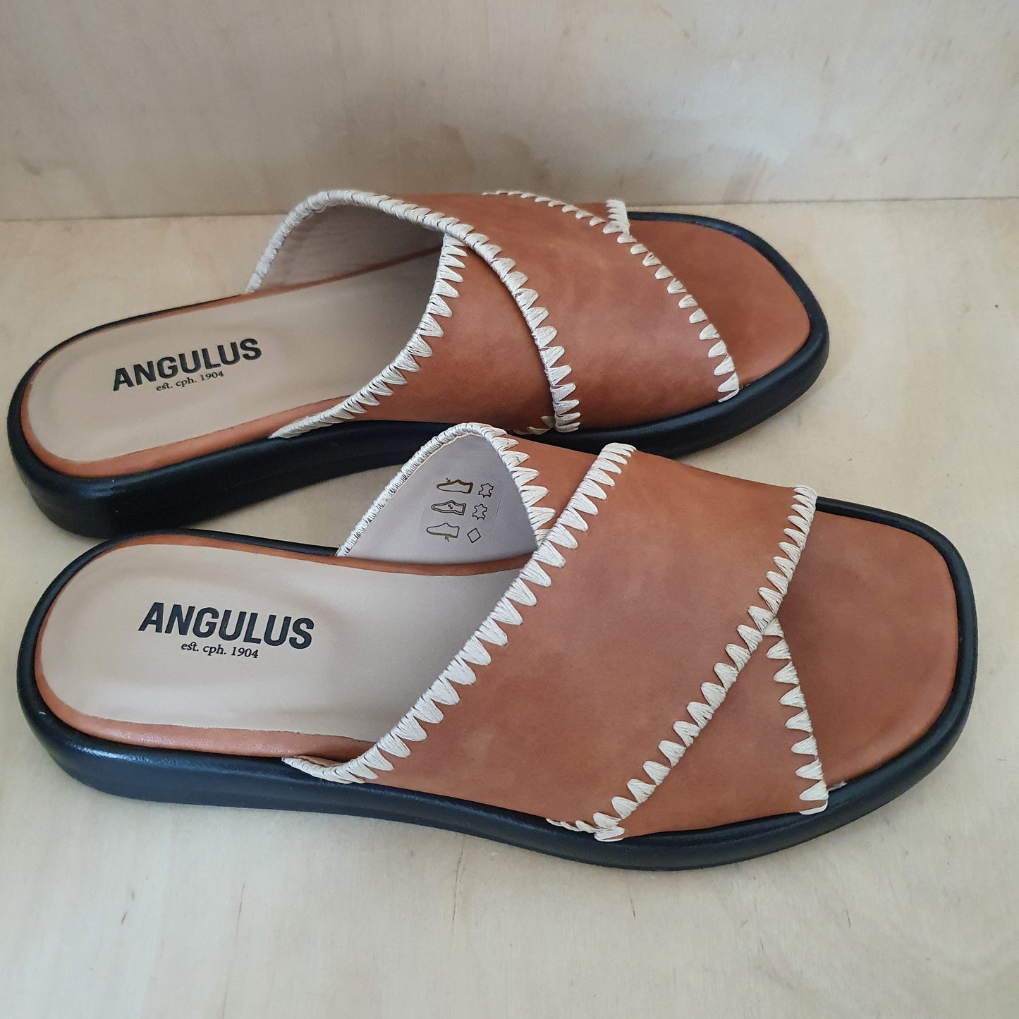 ANGULUS - instap sandaal, cognac