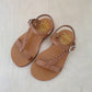 POM D'API - sandaal plagette antik - vlecht camel