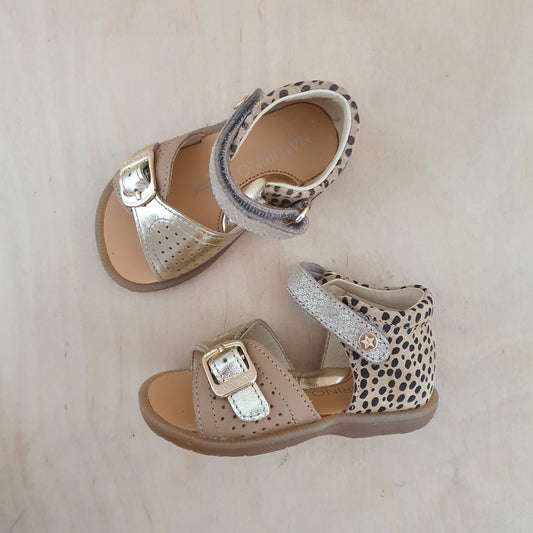 stapsandaal jead  - sand platinum nut/print