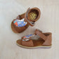 POM D'API - stapsandaal - poppy papillon - nappa camel multi