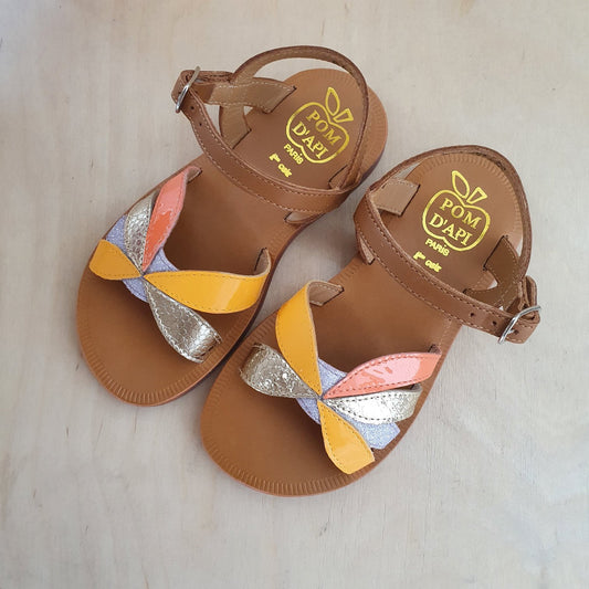 POM D'API - sandaal plagette oto - camel/orange