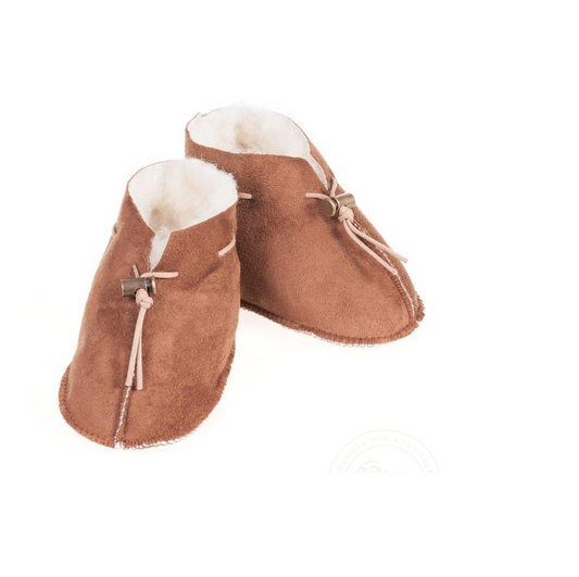 ALWERO - babyslof Emo - velours donkerbruin
