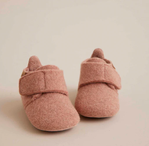 BISGAARD - baby pantoffel wool - rose