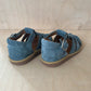 POM D'API - stapsandaal - poppy daddy - velours mineral blue